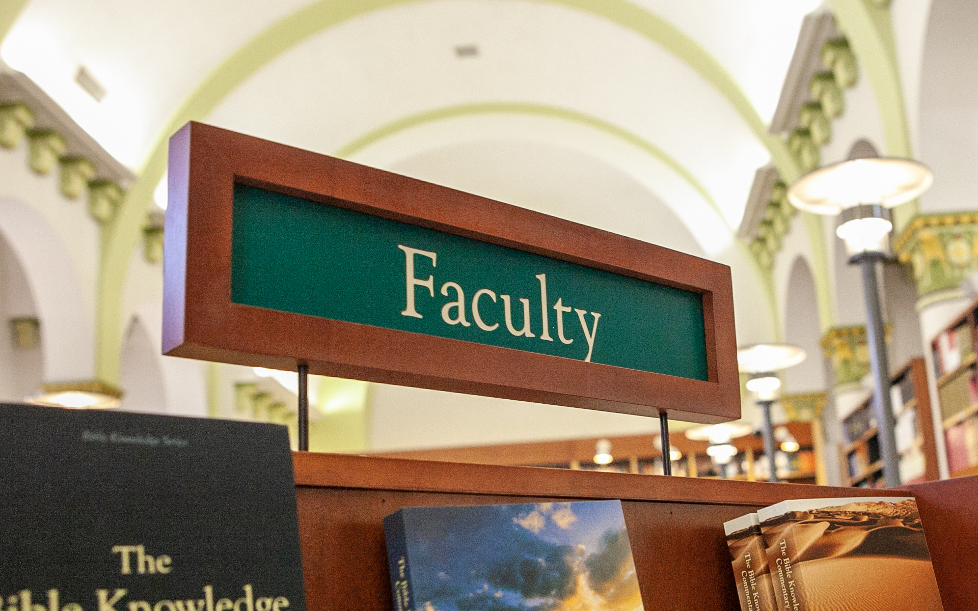 faculty bookstore sign